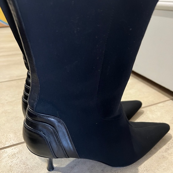 Donald J. Pliner black nylon mid calf boots - Picture 2 of 8